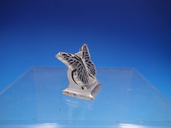 French Christofle Silverplate Set of 6 Butterfly Place Card