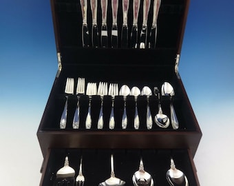 Prelude By International Sterling Silver Flatware Set For 8 Service 45 Pieces