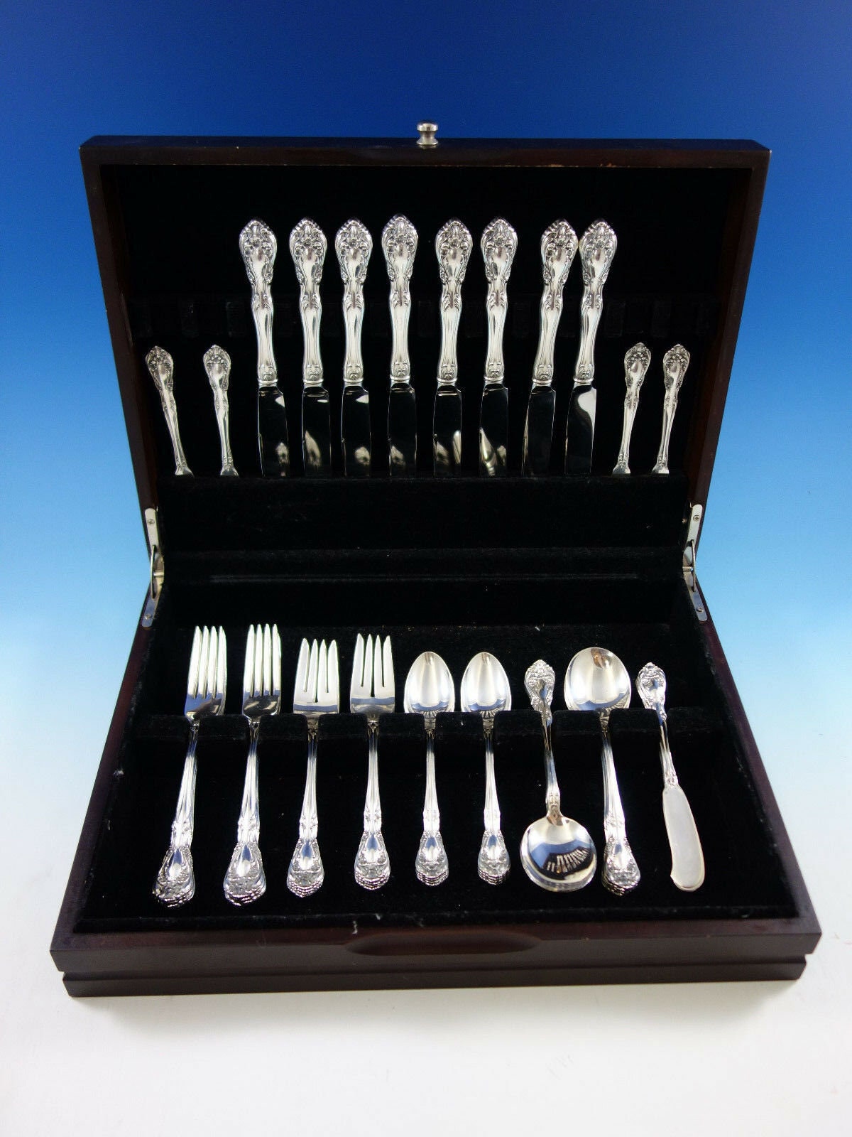 Chateau Rose by Alvin Sterling Silver Flatware Set for 8 Service 
