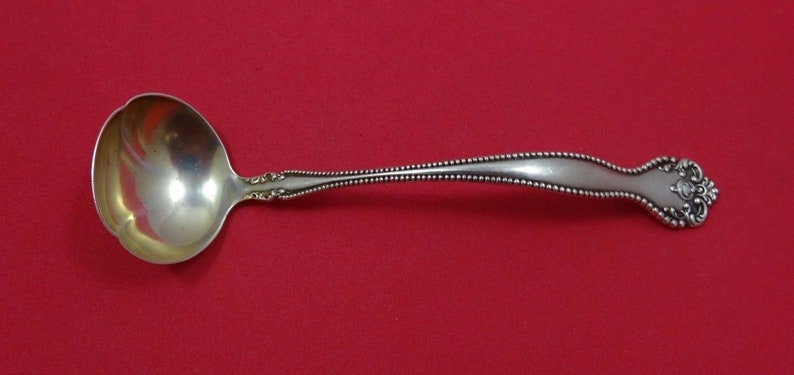 Raleigh by Alvin Sterling Silver Mayonnaise Ladle Gold Washed 5