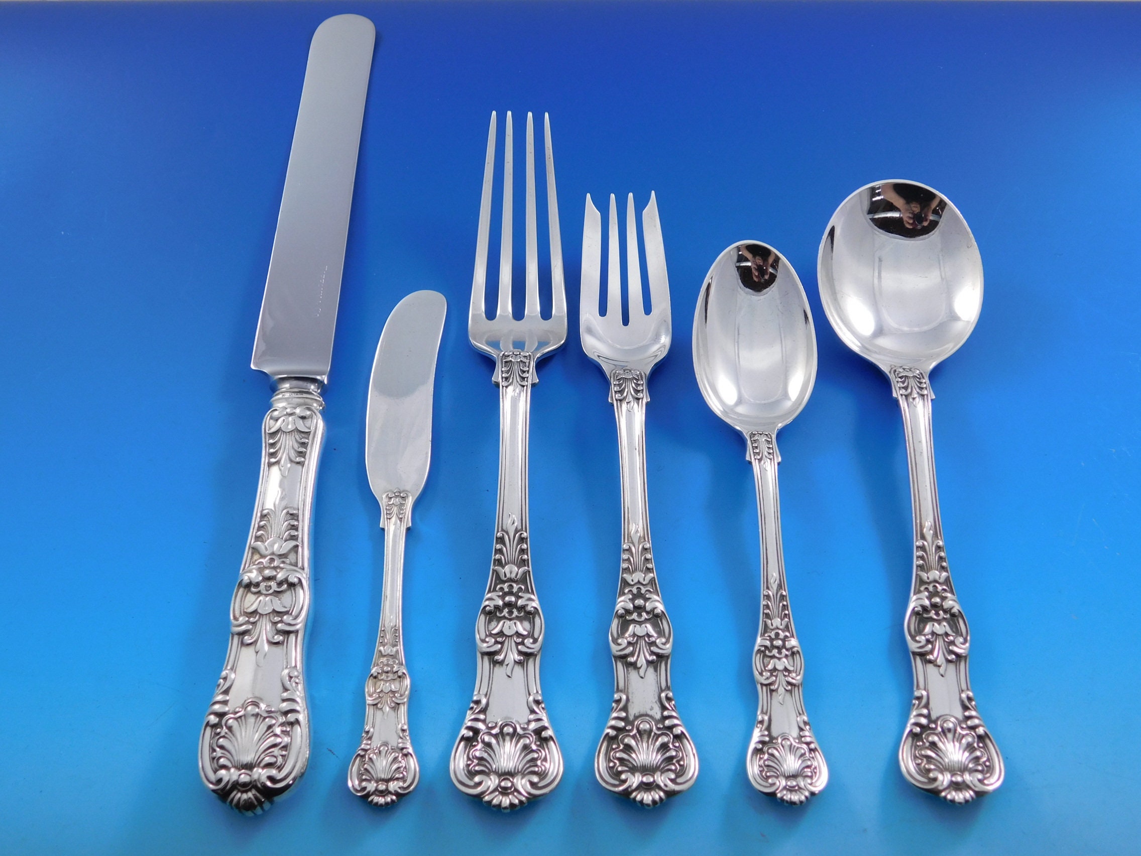 English King by Tiffany & Co Sterling Silver Flatware Set Service