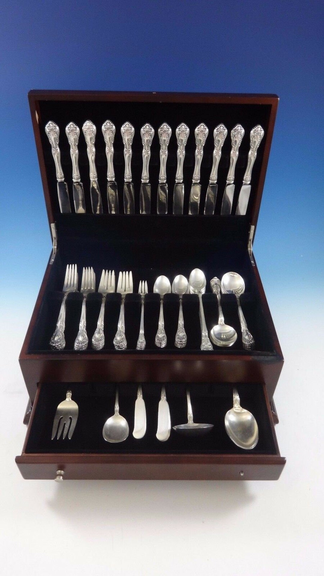 Chateau Rose by Alvin Sterling Silver Flatware Set for 12 Service