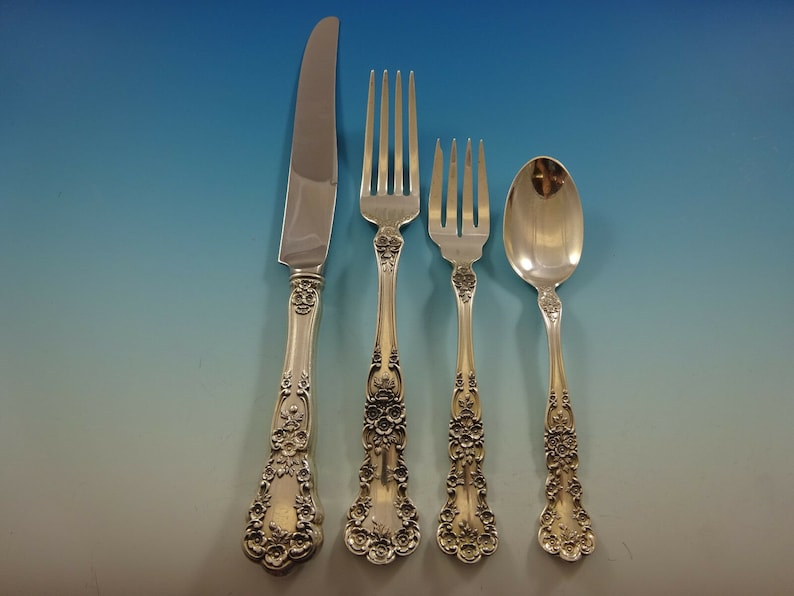Buttercup by Gorham Sterling Silver Flatware Set 8 Service 72 Etsy