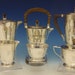 International Sterling Silver Tea Set 6pc W/teak Handles Modernism 0482 ...