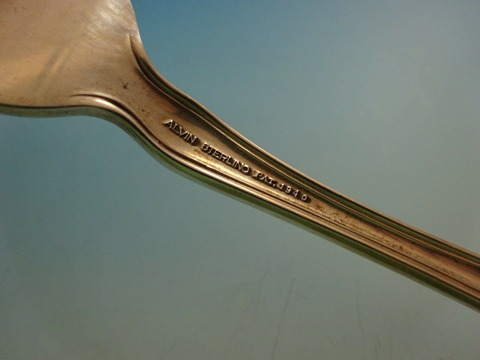 thumbnail image 2 of Alvin Sterling Silver Ice Cream Fork – Chateau Rose Pattern – Custom Made 5 3/4 2 of 3