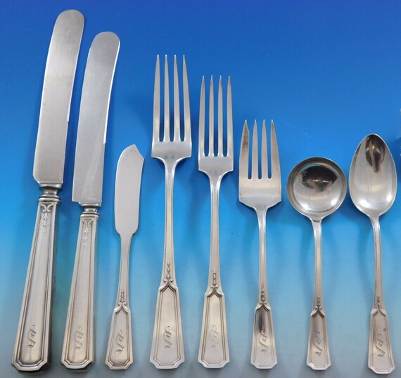 Florence Nightingale by Alvin Sterling Silver Flatware Set 68 Pcs
