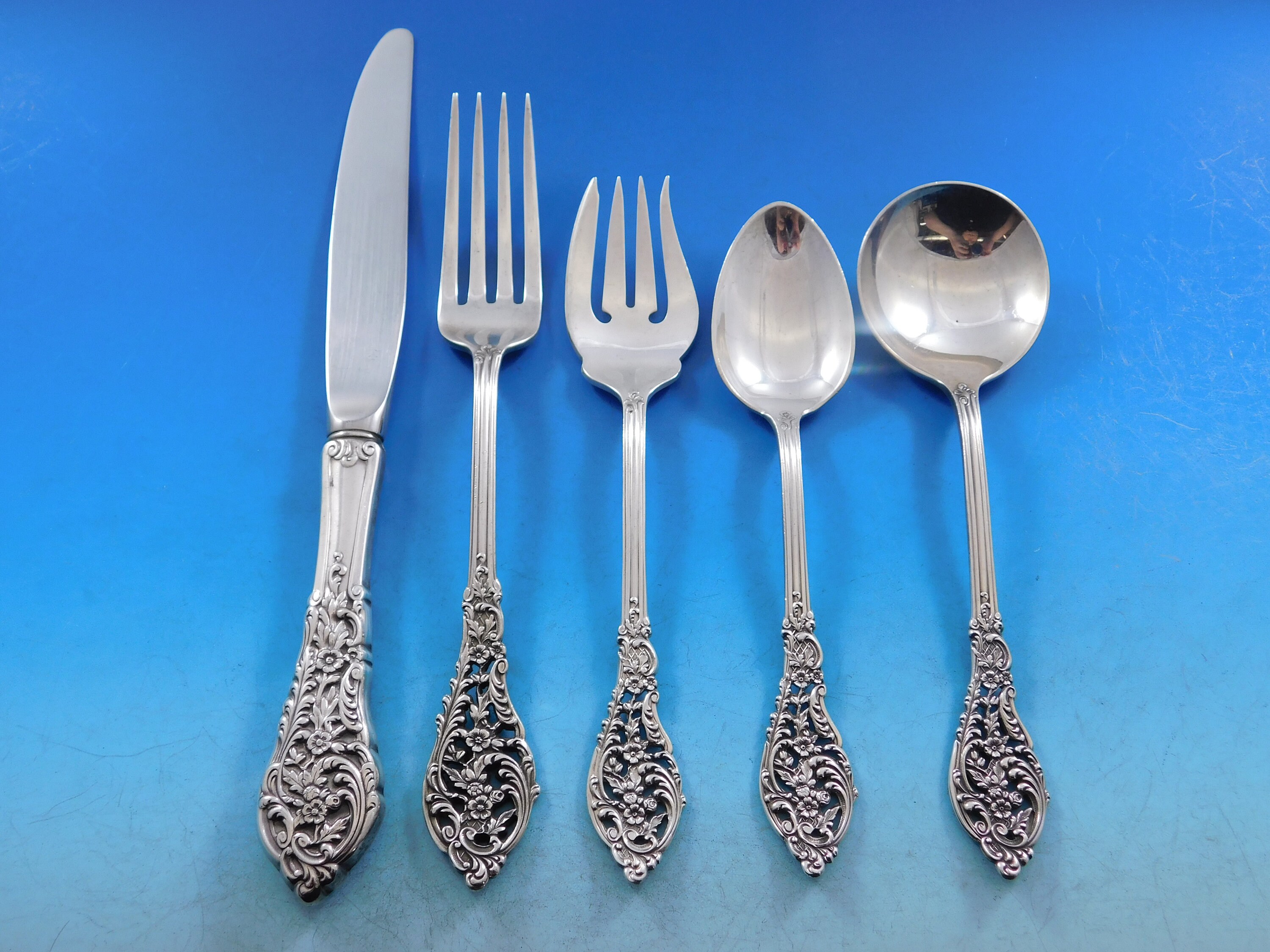 Florentine Lace by Reed & Barton Sterling Silver Flatware Set 12