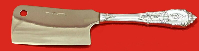 Rose Point by Wallace Sterling Silver Cheese Cleaver HHWS Custom Made 6 12