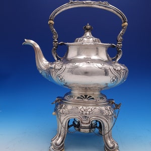 Athenic by Gorham Sterling Silver Kettle on Stand c1898 A3316 (#7832)