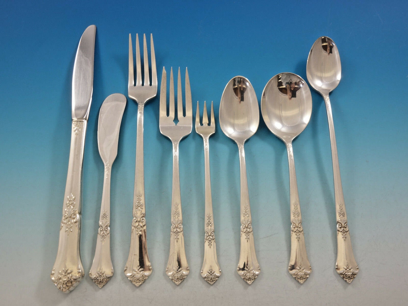 Stately by State House Sterling Silver Flatware Set 12 Service 96