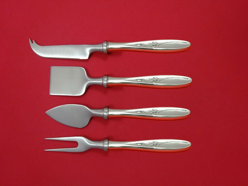 Rose Solitaire by Towle Sterling Silver Cheese Serving Set 4 Piece HHWS Custom