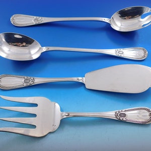 Tetard Freres Perles Sterling Silver Flatware Set Service French 343 pcs Dinner image 8