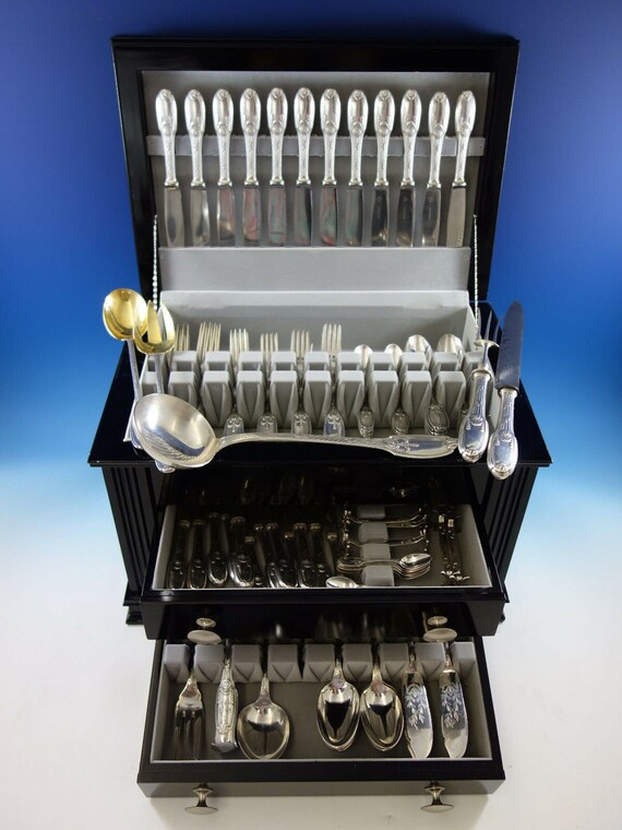 Delafosse by Christofle France Silverplate Flatware Set 12 Service
