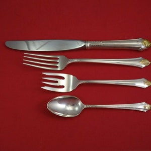 Edgemont Gold by Gorham Sterling Silver Dinner Size Place Setting(s) 4pc