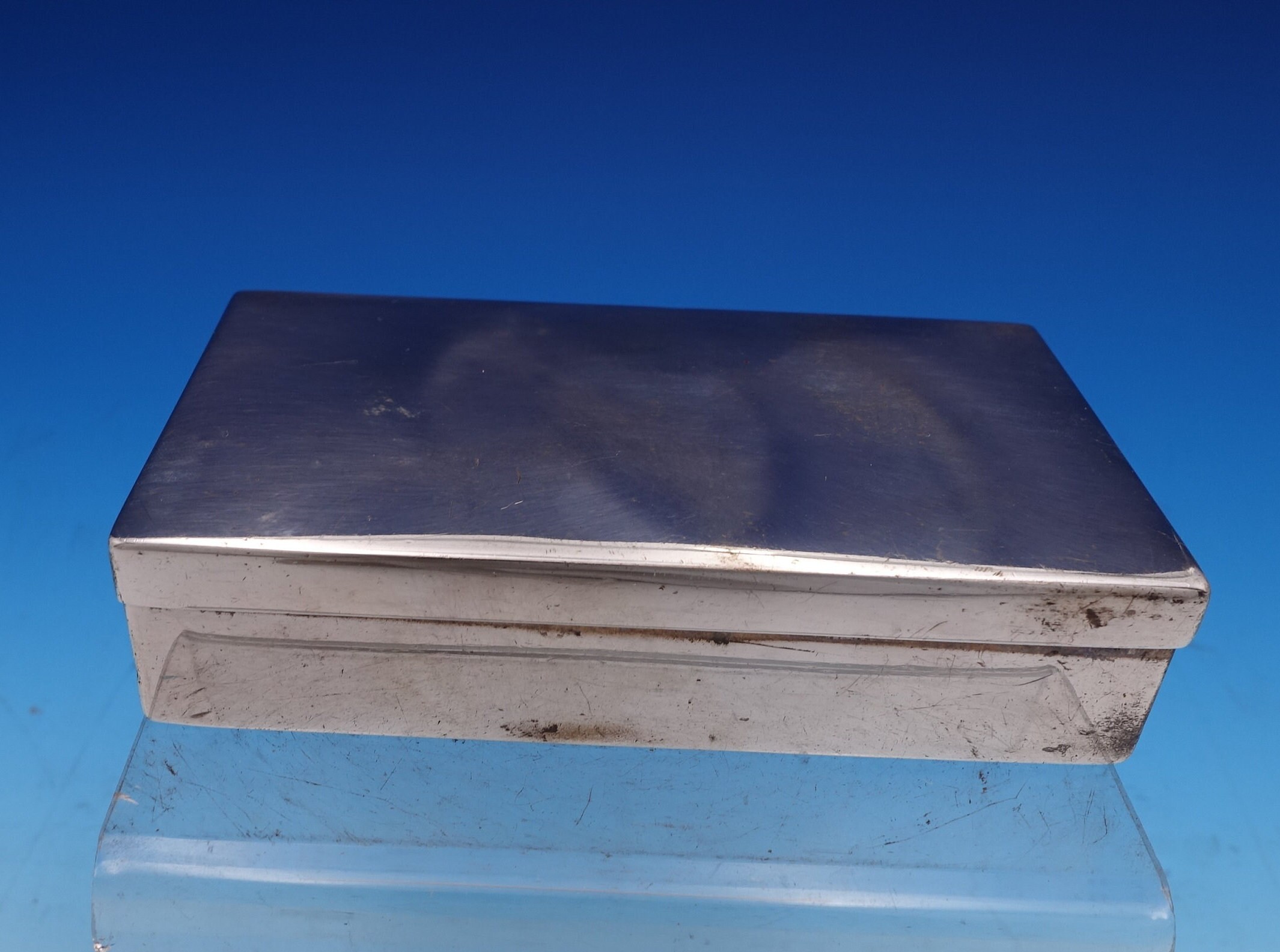 Mappin and Webb English Victorian Sterling Silver Box Double Hinge