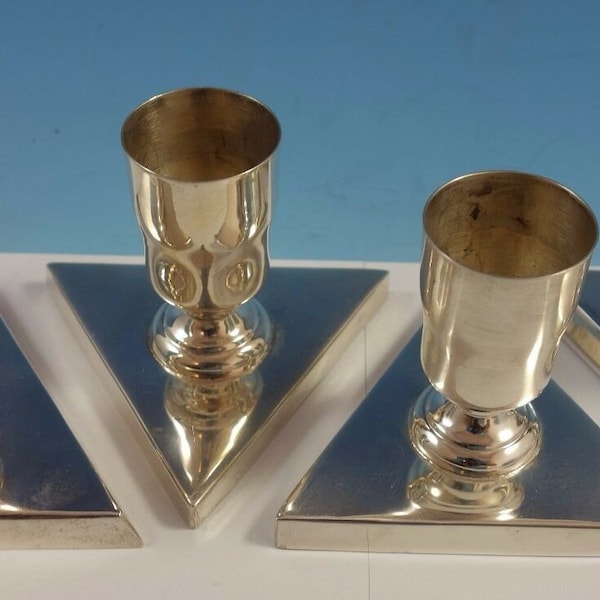 Sanborns Mexican Mexico Sterling Silver Candlestick Set 4pc (#1958) Modernist