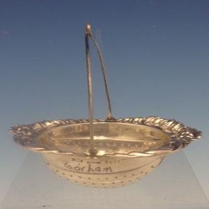 Baronial Old By Gorham Sterling Silver Tea Strainer W/lion/gargoyle Face #0380