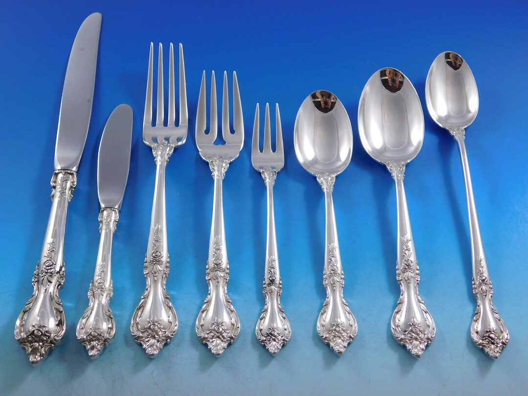Delacourt by Lunt Sterling Silver Flatware Set for 12 Service 104