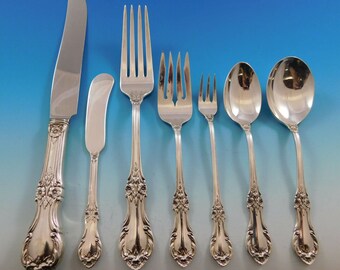 Wild Rose by International Sterling Silver Flatware Service 12 Set