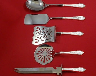 Rose Point by Wallace Sterling Silver Brunch Serving Set 5pc HH WS Custom Made