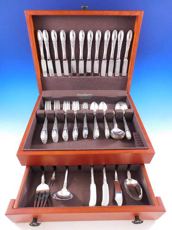 Old Mirror by Towle Sterling Silver Flatware Set for 12 Service 89