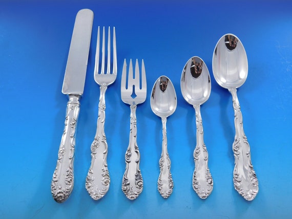 Old English by Towle Sterling Silver Flatware Set 12 Service 74
