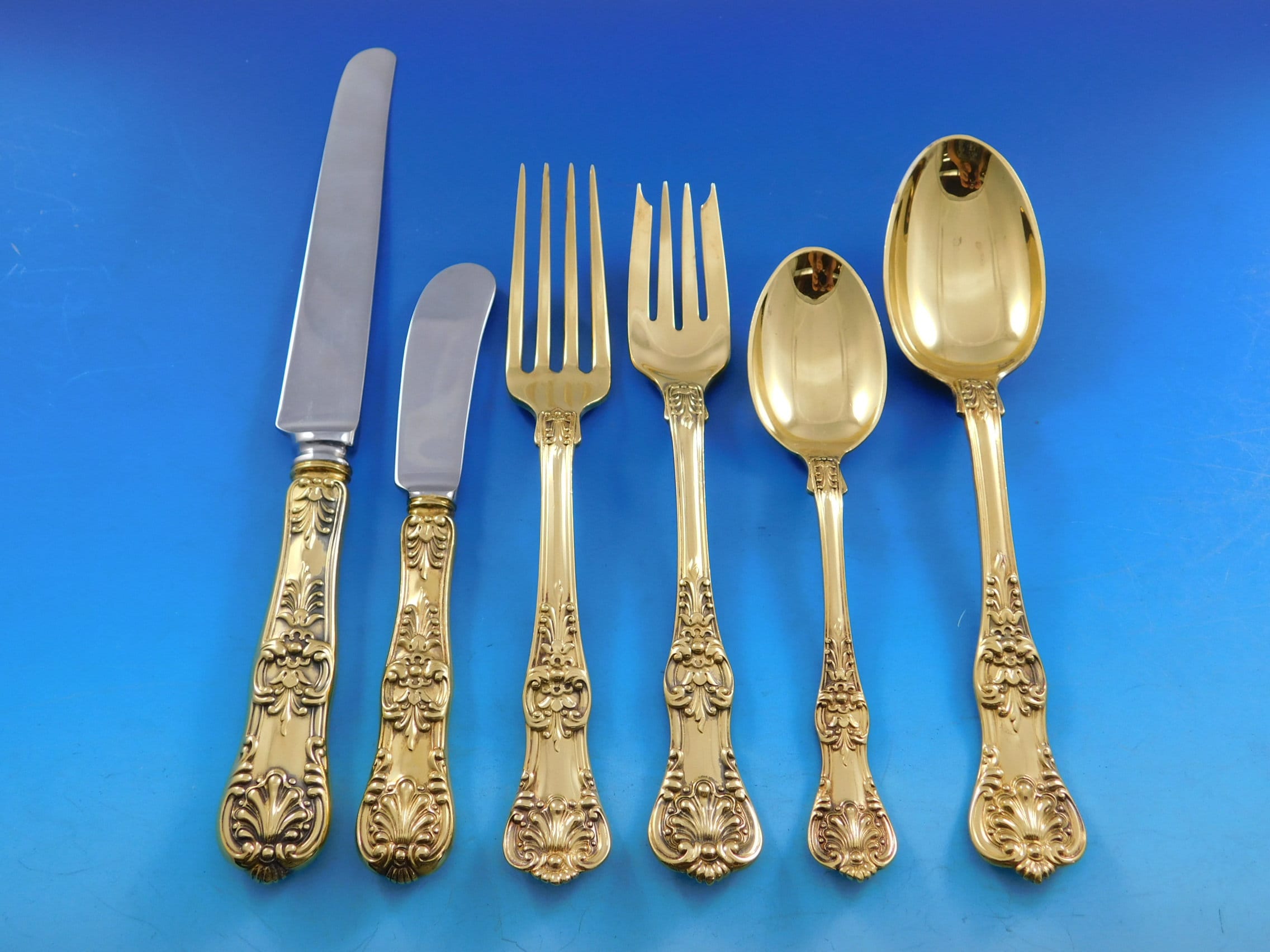 English King Gold by Tiffany & Co Sterling Silver Flatware Set 8