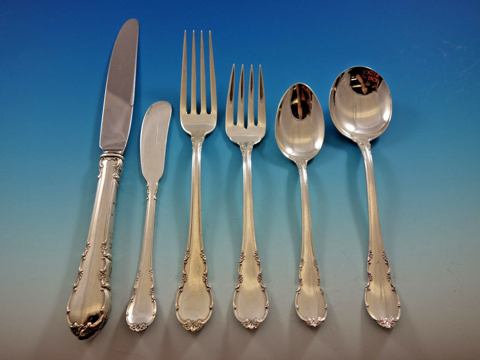 Modern Victorian by Lunt Sterling Silver Flatware Set for 8 | Etsy
