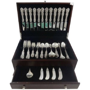 Francis I By Reed  and  Barton Sterling Silver Flatware Set 12 Old Mark 85 Pieces