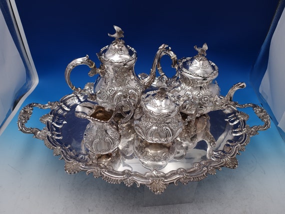 Robert and Belk English Estate Sterling Silver Tea Set 5pc