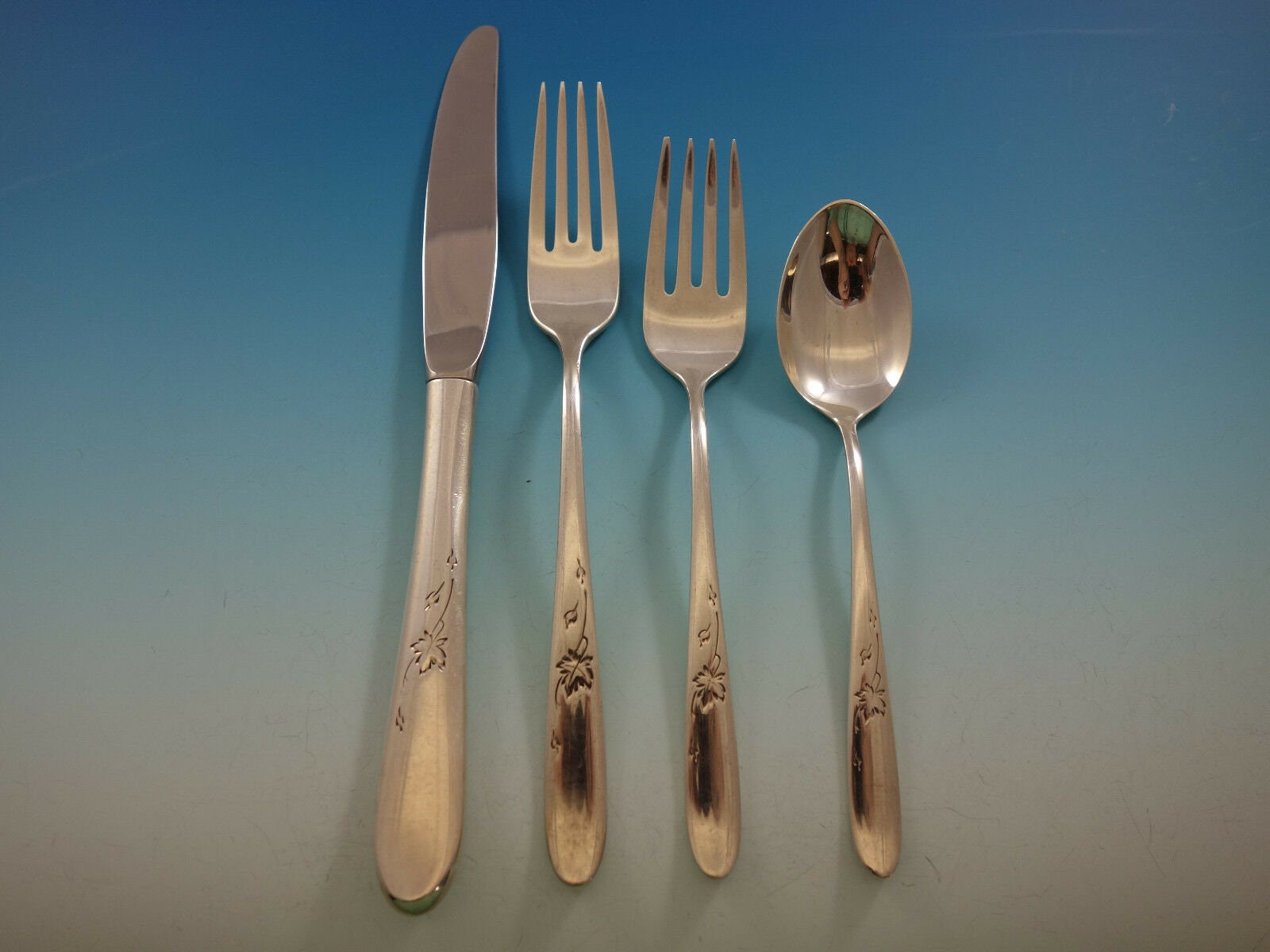 Autumn Leaves by Reed and Barton Sterling Silver Flatware Set 8