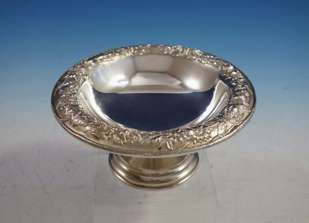 Repousse by Kirk Sterling Silver Compote #436F 3