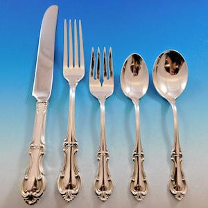 Joan Of Arc By International Sterling Silver Flatware Service For 6 Set 33 Pcs