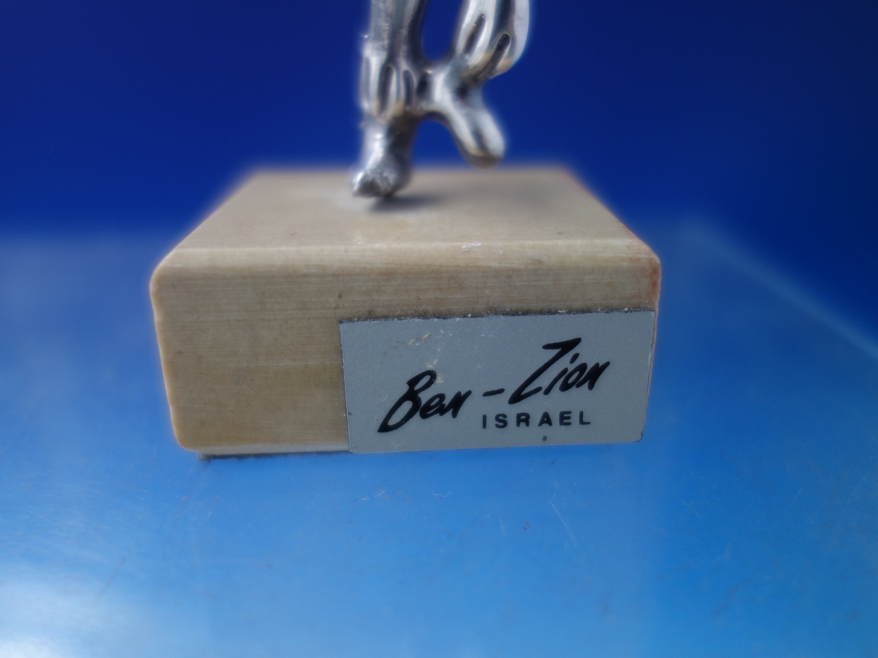Judaica by Ben-zion Israel Sterling Silver Sculpture Fiddler W