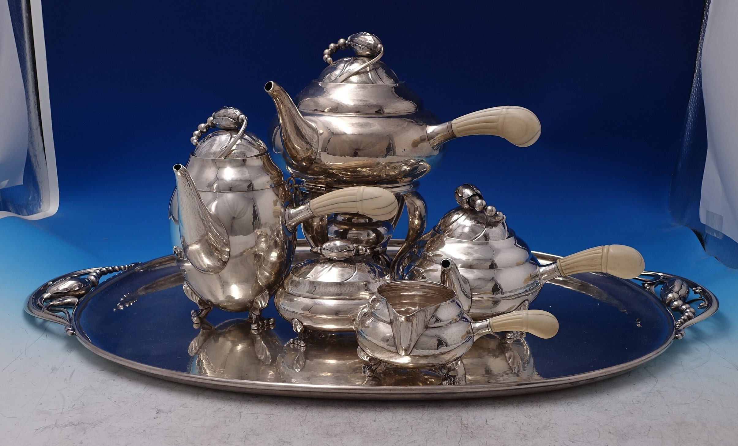 ジョージジェンセン ブロッサム ポット 768g 東さ7-1020☆2F ジョージ