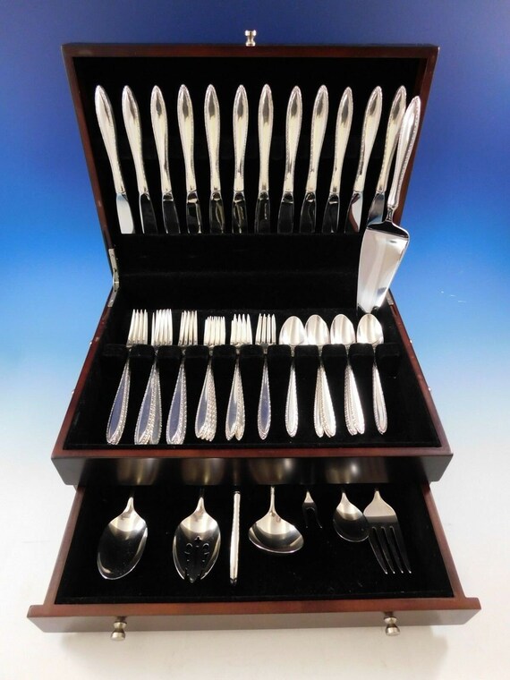 Michele by Wallace Sterling Silver Flatware Set for 12 Service 56