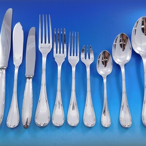 Rubans by Christofle Silverplate Flatware Service Set 131 pcs France Dinner Size