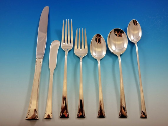 INTERNATIONAL DEEP SILVER SALAD SPOON & FORK SET | #23779109