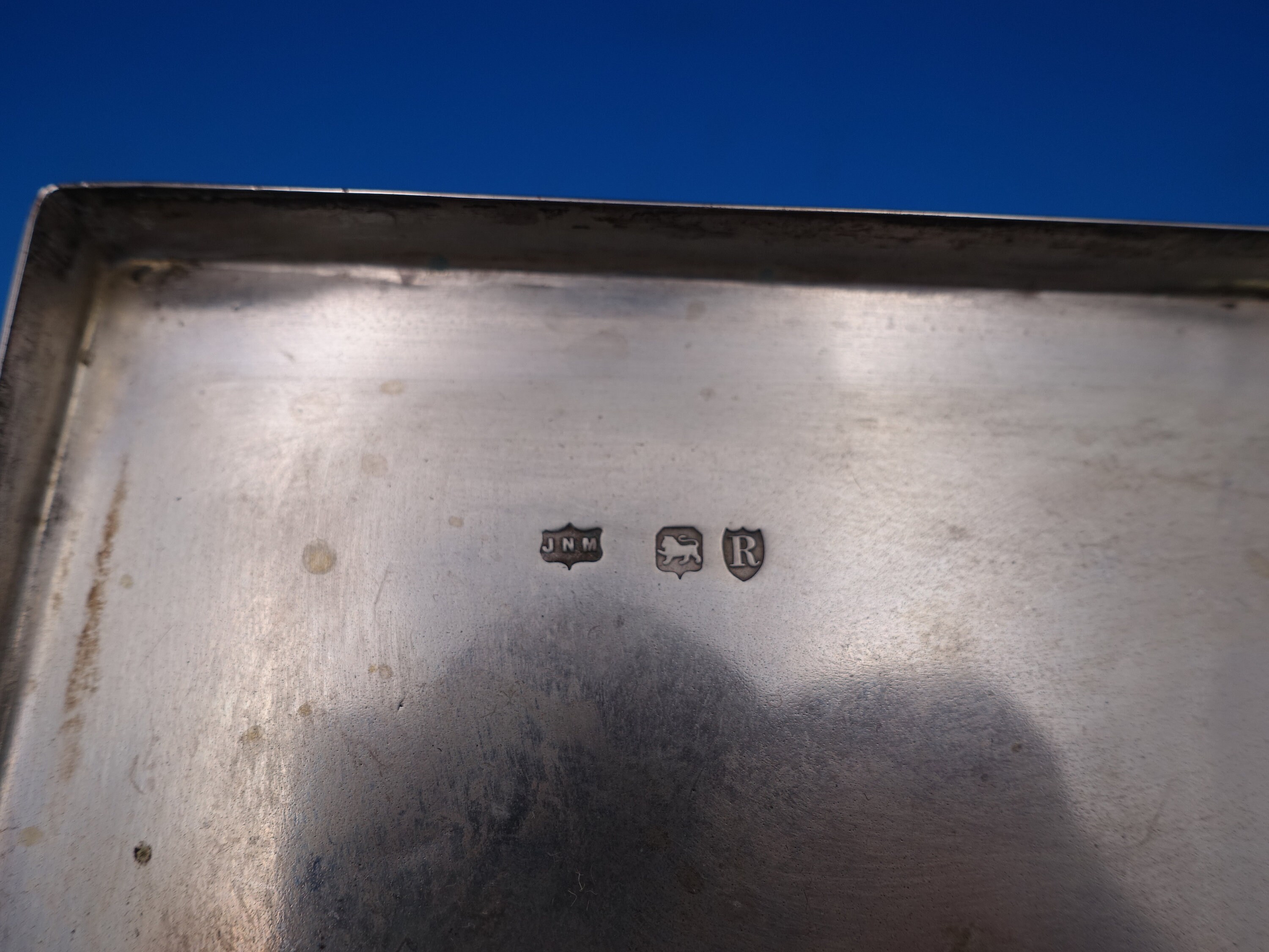 Mappin and Webb English Victorian Sterling Silver Box Double Hinge