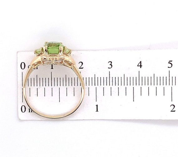 Three Stone Genuine Natural Peridot Ring with 1.8… - image 6