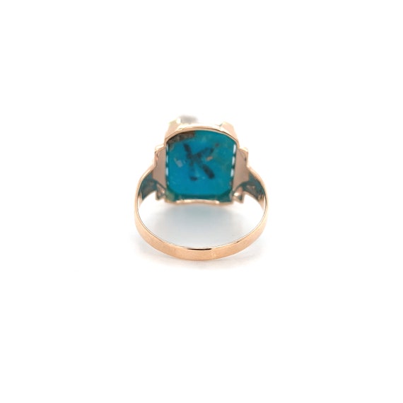 10k Rose Gold Ring with a 3.36 Carat Morenci Genu… - image 5