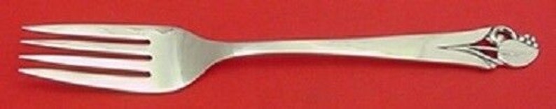 Woodlily By Frank Smith Sterling Silver Dinner Fork w Even Center Tine 8