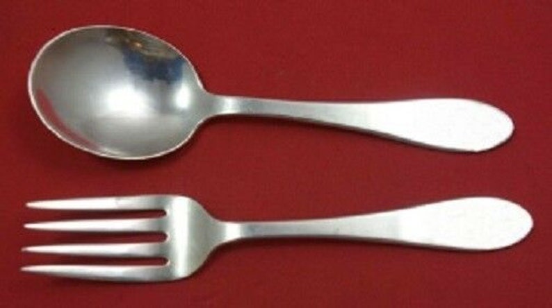 Old Colony New By Gorham Sterling Silver Baby Serving Set 2pc