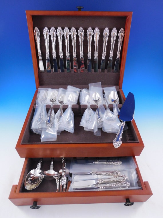 Grande Renaissance Reed & Barton Sterling Silver Flatware Set 12