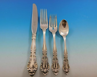 Juego de 4 posavasos Baronial New By Gorham en plata de ley