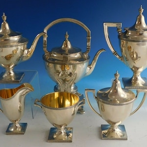 Etruscan By Gorham Sterling Silver Tea Set 6pc  (#2186)