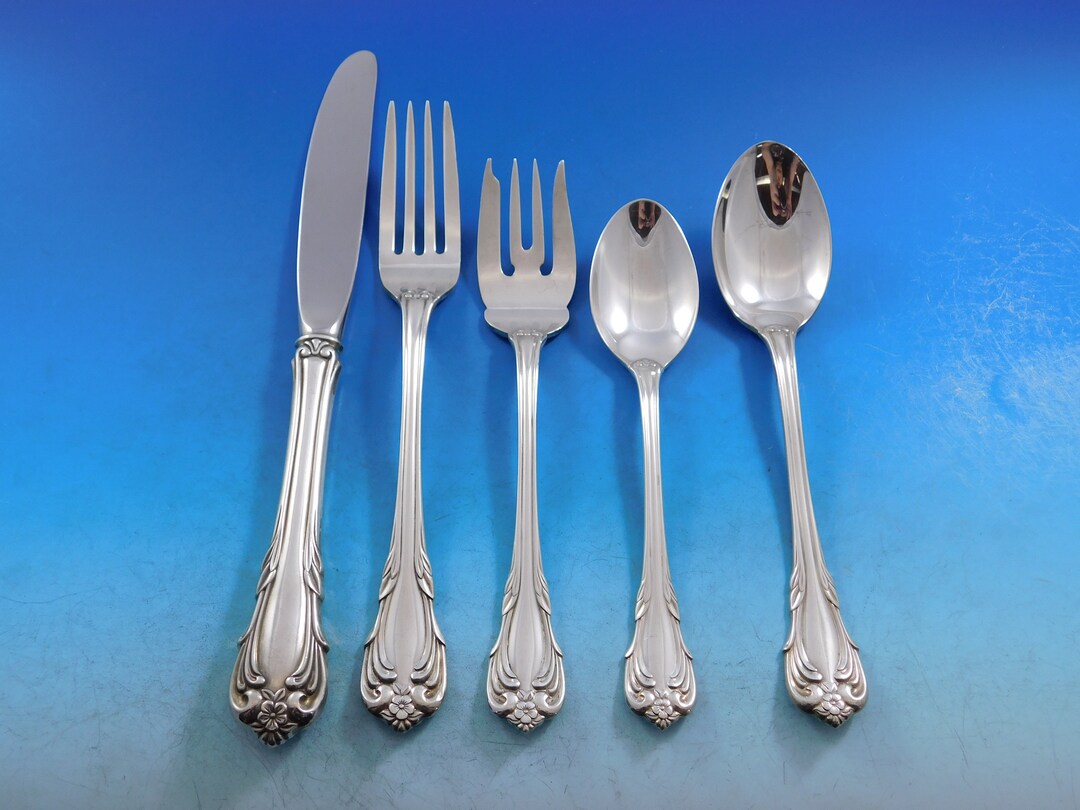 Veranda by Kirk Sterling Silver Flatware Service for 12 Set 61 Pieces