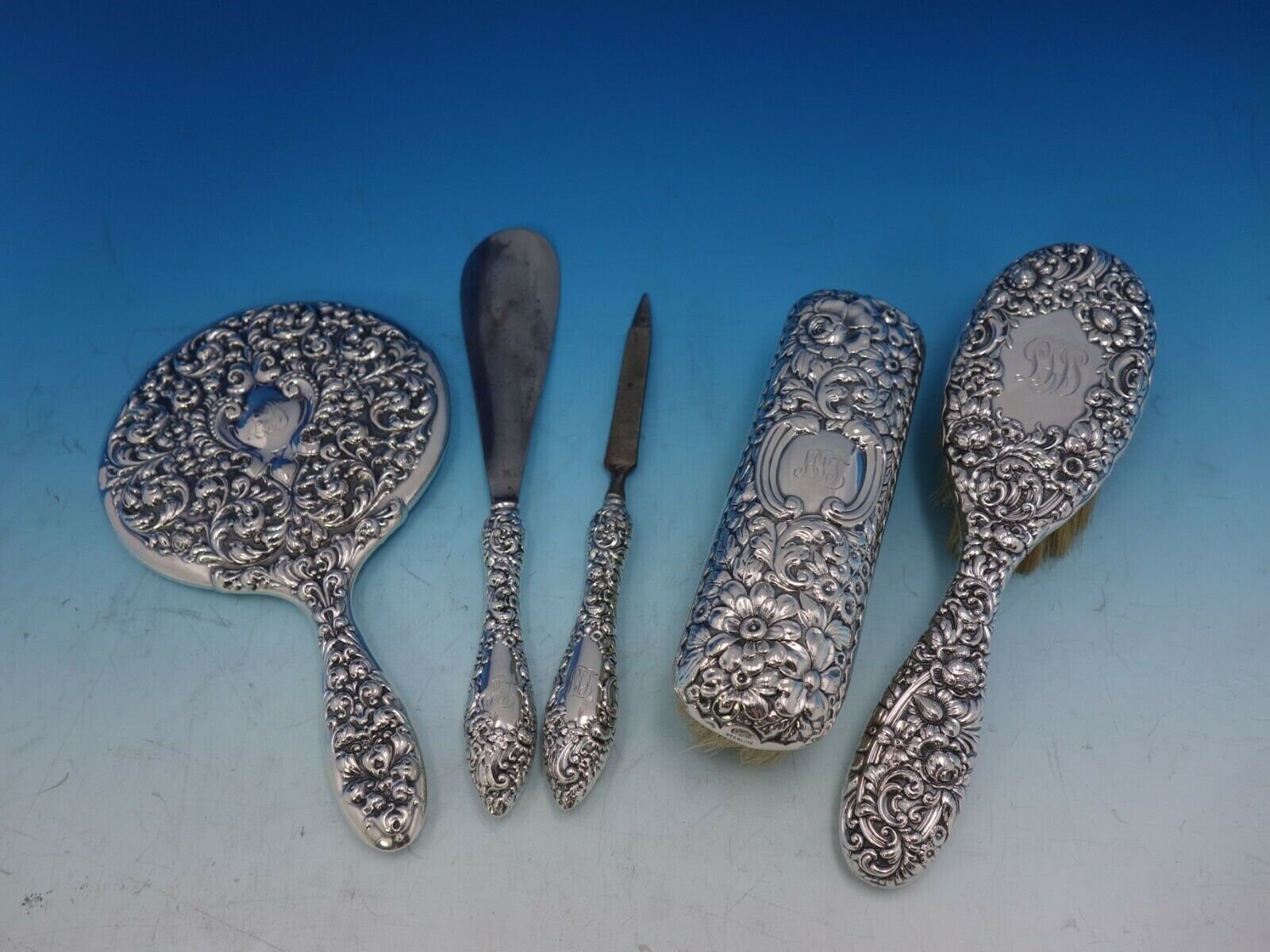 Gorham silver plated dresser set. Never used. Gorham Sterling Silver Dresser Set (Lot 749 - The Winter  main image 3