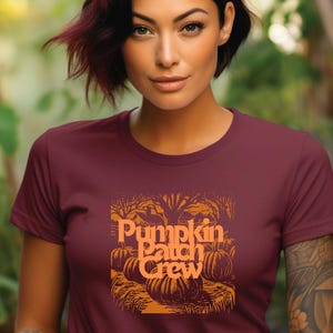 Herbst T-Shirt Pumpkin Patch Crew Shirt Kürbis Geschenk für Frauen Mütter Schwangere Freundin Cozy Herbst Pullover Geburtstag Halloween