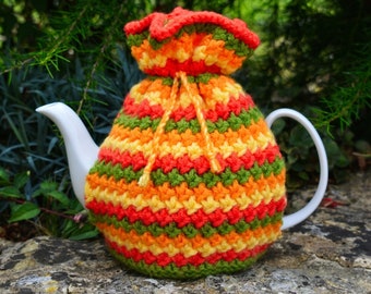 Knitting Pattern, Springtime Teapot Cosy, 4 Cup Traditional Teapot, Knitted Cosy, Cozy Knitting, Home Decor, Table Decoration,1940s Knitting